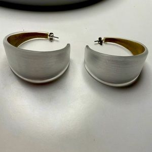 Alexis Bittar silver hoop earrings